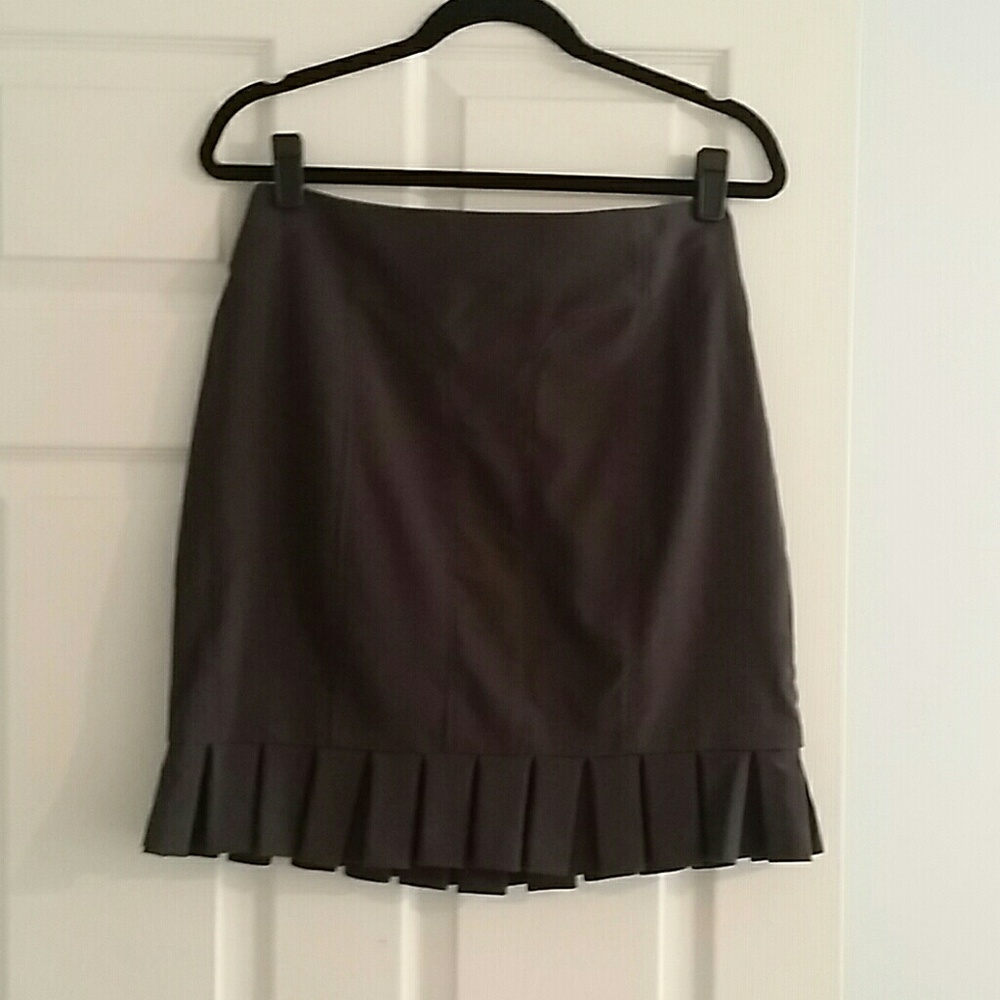 Charcoal Grey Box Pleat Skirt, Size 13 (12/14)